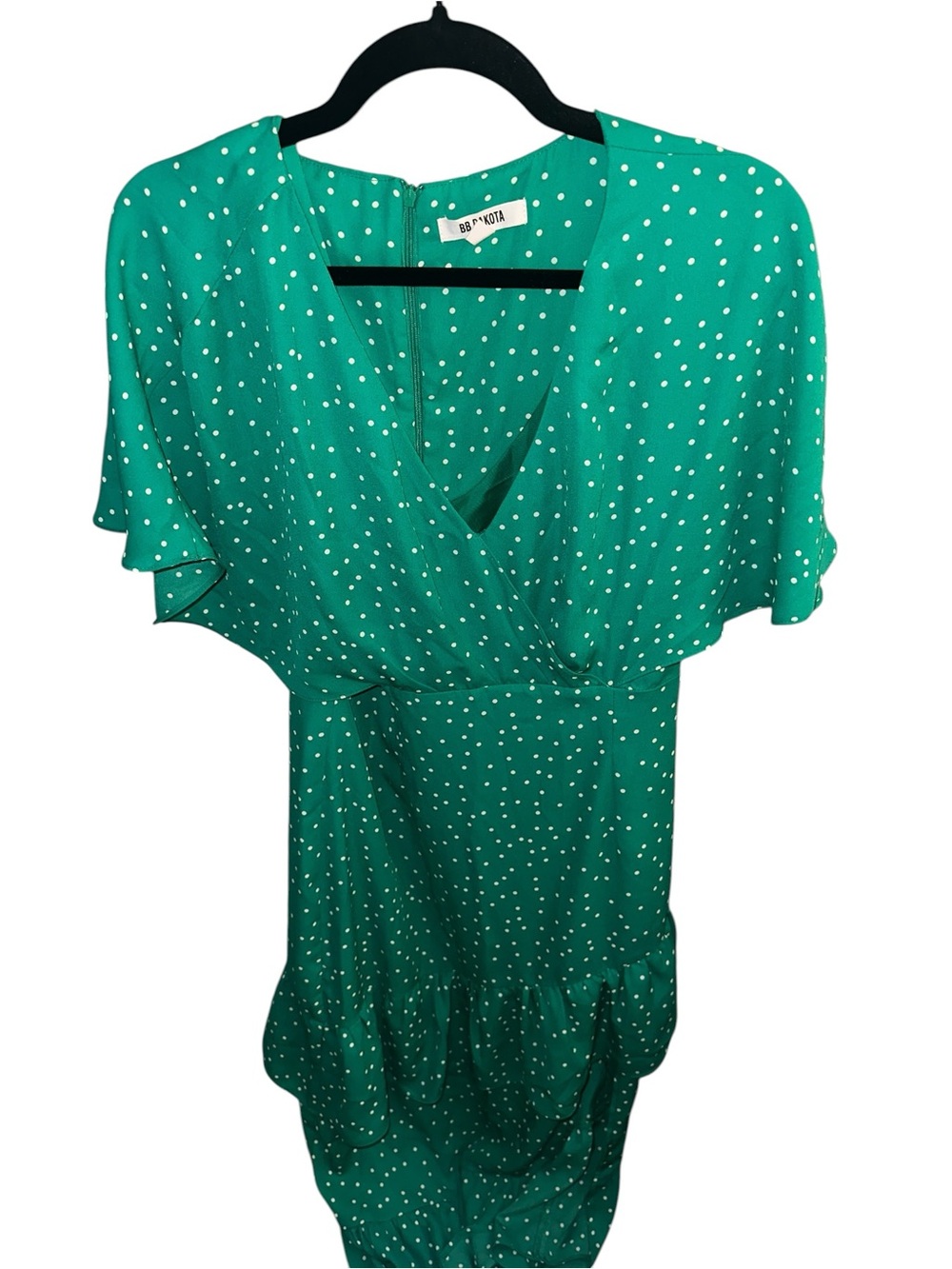 BB Dakota Green Polka Dot Dress size 4